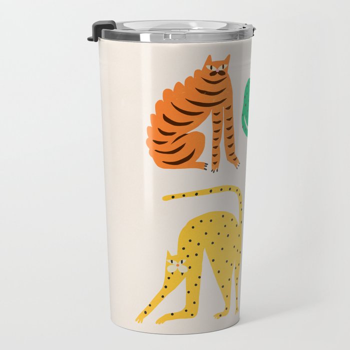 Pop Cats: Modern Collage Pop Art Travel Mug Gallery Image 3