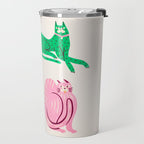 Pop Cats: Modern Collage Pop Art Travel Mug Gallery Image 2