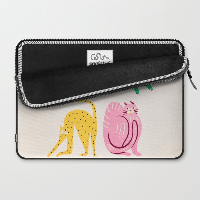 Pop Cats: Modern Collage Pop Art Laptop Sleeve Gallery Image 2