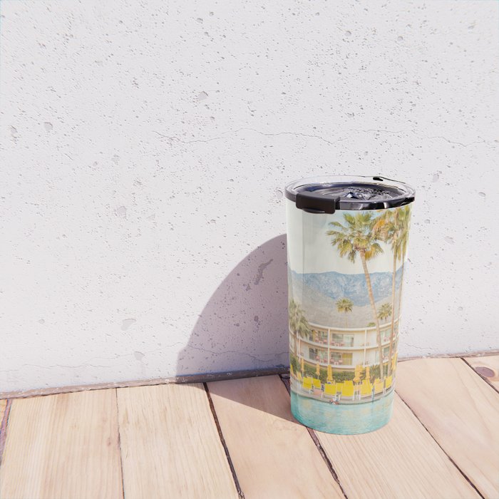 Palm Springs Motel Pool Travel Mug Gallery Image 4