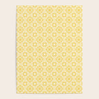 Nouveau Spanish Tile Pattern in Yellow and Cream Poster Gallery Image 4