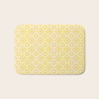 Nouveau Spanish Tile Pattern in Yellow and Cream Bath Mat Gallery Image 1
