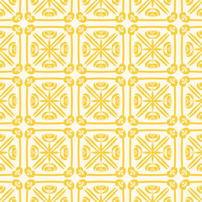 Nouveau Spanish Tile Pattern in Yellow and Cream Coffee Mug Gallery Image 2