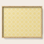 Nouveau Spanish Tile Pattern in Yellow and Cream Serving Tray Gallery Image 1