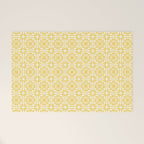 Nouveau Spanish Tile Pattern in Yellow and Cream Welcome Mat Gallery Image 1