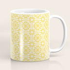 Nouveau Spanish Tile Pattern in Yellow and Cream Coffee Mug Gallery Image 1