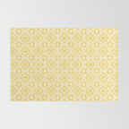 Nouveau Spanish Tile Pattern in Yellow and Cream Rug Gallery Image 2