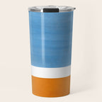 Rothko Minimalist Abstract Mid Century Color Black Square Periwinkle Yellow Ochre Travel Mug Gallery Image 1