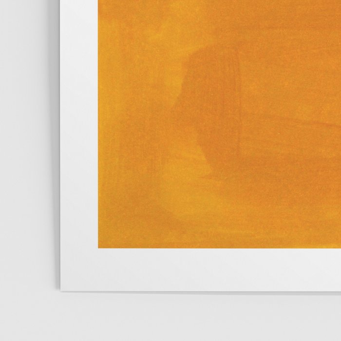 Rothko Minimalist Abstract Mid Century Color Black Square Periwinkle Yellow Ochre Poster Gallery Image 3