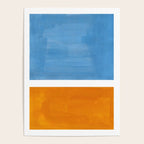 Rothko Minimalist Abstract Mid Century Color Black Square Periwinkle Yellow Ochre Poster Gallery Image 4