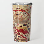 Heriz Azerbaijan Northwest Persian Silk Animal Rug Print Travel Mug Gallery Image 2