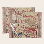 Heriz Azerbaijan Northwest Persian Silk Animal Rug Print Placemat Gallery Image 1