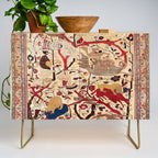 Heriz Azerbaijan Northwest Persian Silk Animal Rug Print Credenza Gallery Image 1