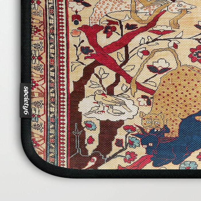 Heriz Azerbaijan Northwest Persian Silk Animal Rug Print Laptop Sleeve Gallery Image 3