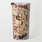 Heriz Azerbaijan Northwest Persian Silk Animal Rug Print Travel Mug Gallery Image 3