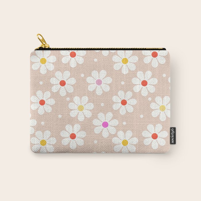 Seventies Daisies Pattern Carry All Pouch Gallery Image 1