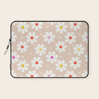 Seventies Daisies Pattern Laptop Sleeve Gallery Image 1