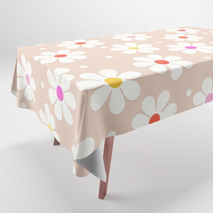 Seventies Daisies Pattern Tablecloth Gallery Image 1