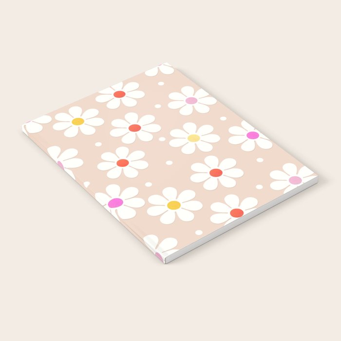 Seventies Daisies Pattern Notebook Gallery Image 2