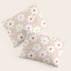 Seventies Daisies Pattern Pillow Sham Gallery Image 3