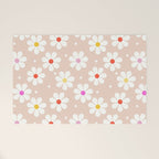 Seventies Daisies Pattern Welcome Mat Gallery Image 1