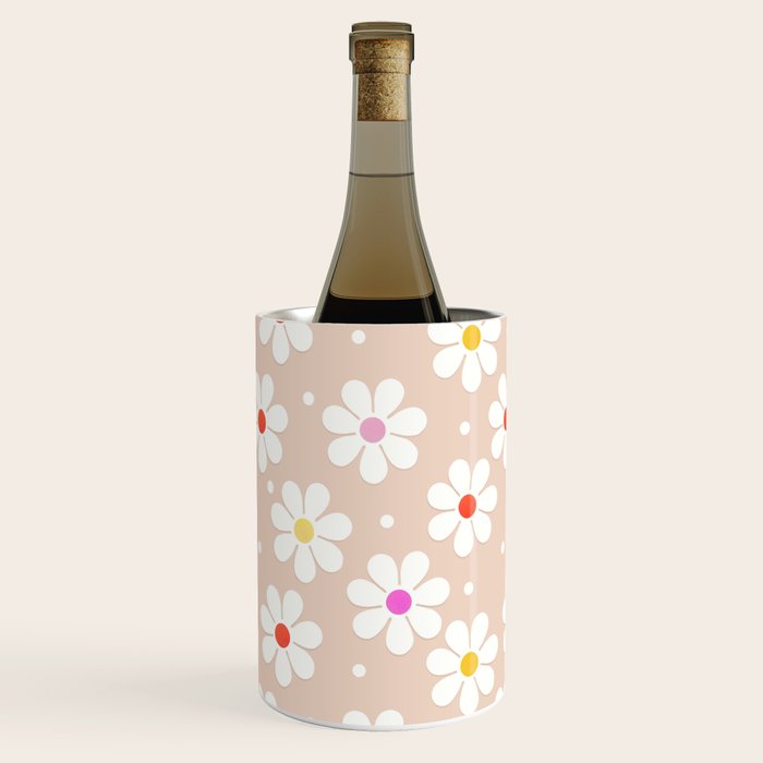 Seventies Daisies Pattern Wine Chiller Gallery Image 1