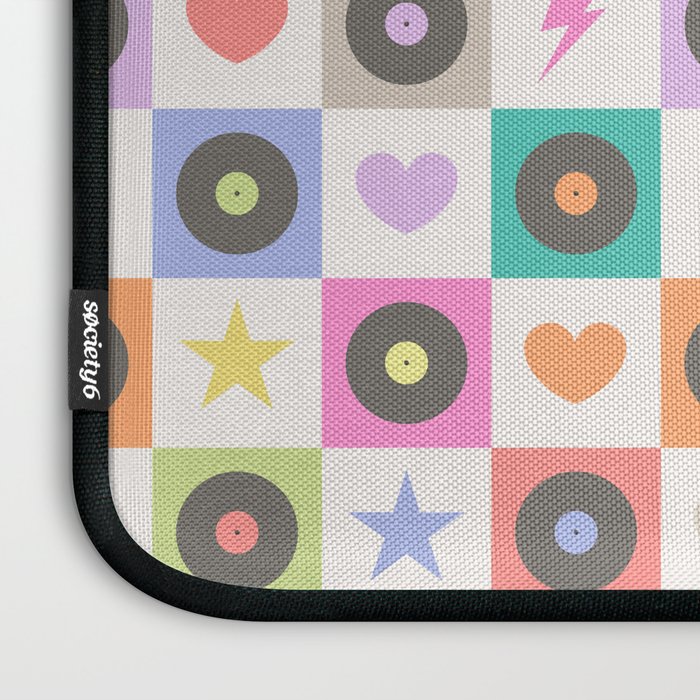 Colorful Checkerboard 80s - Pastel Colors Laptop Sleeve Gallery Image 3