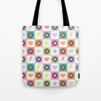 Colorful Checkerboard 80s - Pastel Colors Tote Bag Gallery Image 1