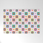 Colorful Checkerboard 80s - Pastel Colors Welcome Mat Gallery Image 1