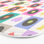 Colorful Checkerboard 80s - Pastel Colors Bath Mat Gallery Image 3