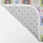 Colorful Checkerboard 80s - Pastel Colors Bath Mat Gallery Image 2