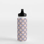 Palm Springs Orchid Tile - Pink and Cobalt Water Bottle Gallery Image 3