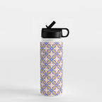 Palm Springs Orchid Tile - Pink and Cobalt Water Bottle Gallery Image 1