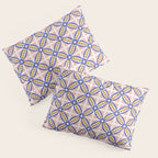 Palm Springs Orchid Tile - Pink and Cobalt Pillow Sham Gallery Image 3