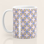 Palm Springs Orchid Tile - Pink and Cobalt Coffee Mug Gallery Image 3
