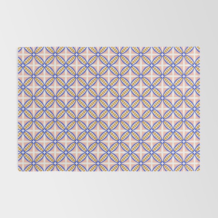 Palm Springs Orchid Tile - Pink and Cobalt Rug Gallery Image 2