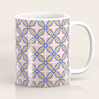 Palm Springs Orchid Tile - Pink and Cobalt Coffee Mug Gallery Image 1