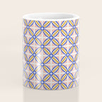Palm Springs Orchid Tile - Pink and Cobalt Coffee Mug Gallery Image 4