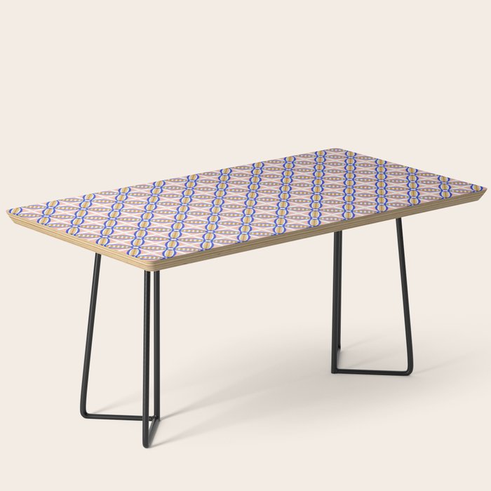 Palm Springs Orchid Tile - Pink and Cobalt Coffee Table Gallery Image 1