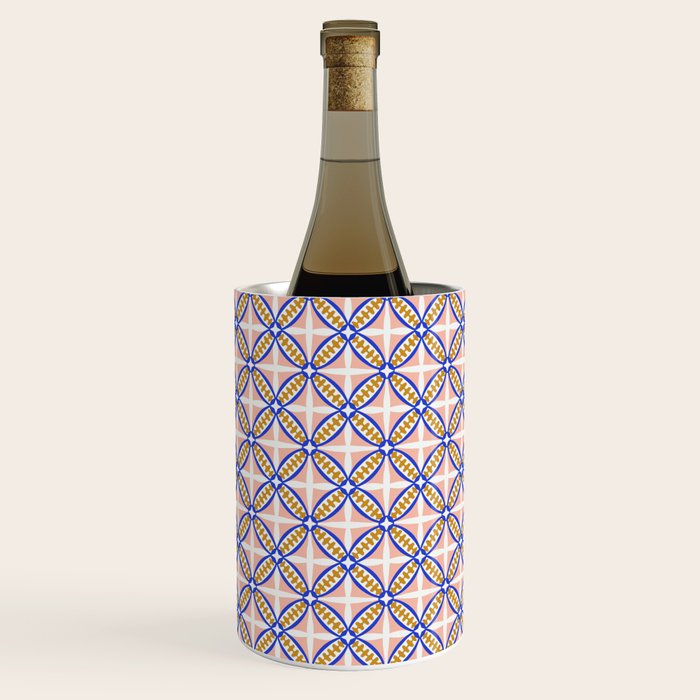 Palm Springs Orchid Tile - Pink and Cobalt Wine Chiller Gallery Image 1