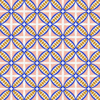 Palm Springs Orchid Tile - Pink and Cobalt Coffee Mug Gallery Image 2