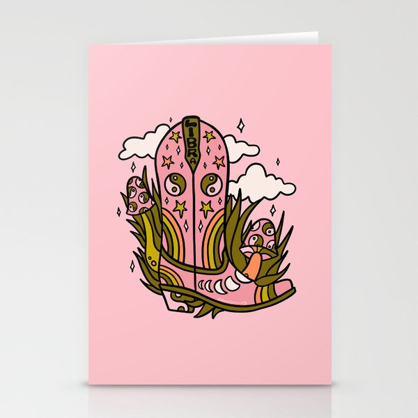 Libra Cowboy Boots Stationery Card Gallery Image 2