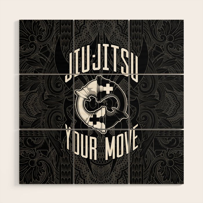 Brazilian Jiu-jitsu Chess Kings Wood Wall Art Gallery Image 1