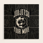 Brazilian Jiu-jitsu Chess Kings Wood Wall Art Gallery Image 1