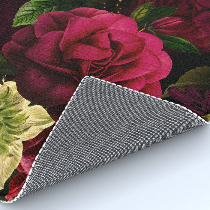 Vintage & Shabby Chic - Mystical Night Roses Bouquet Rug Gallery Image 4