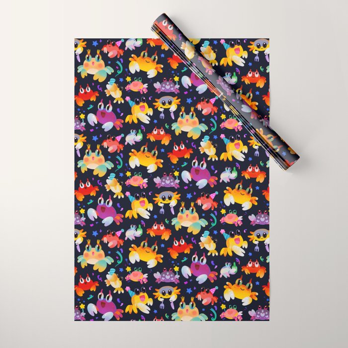 Party crab Wrapping Paper Gallery Image 1