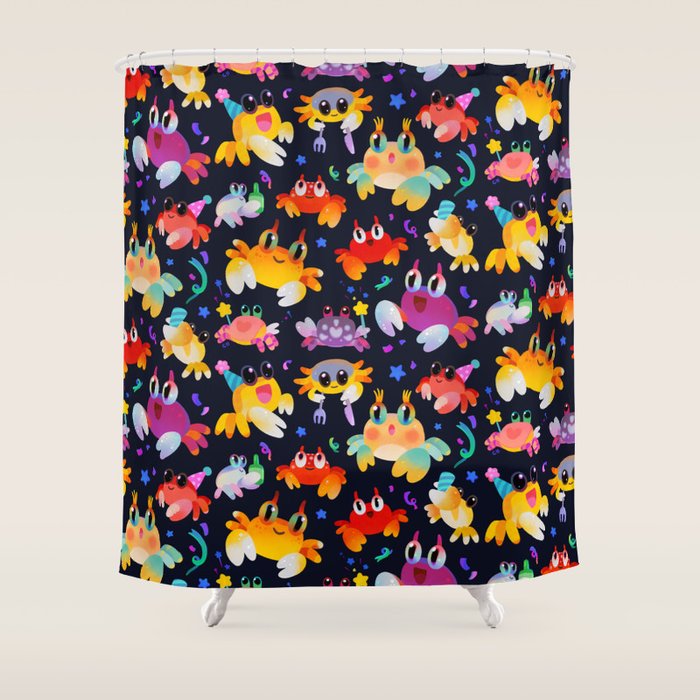 Party crab Shower Curtain Gallery Image 1
