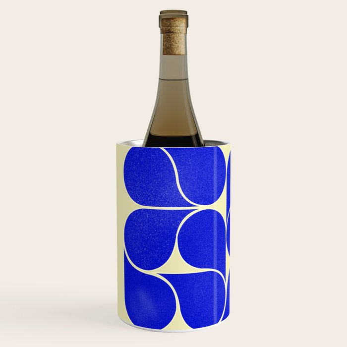 Blue mid-century shapes no8 Wine Chiller Gallery Image 2