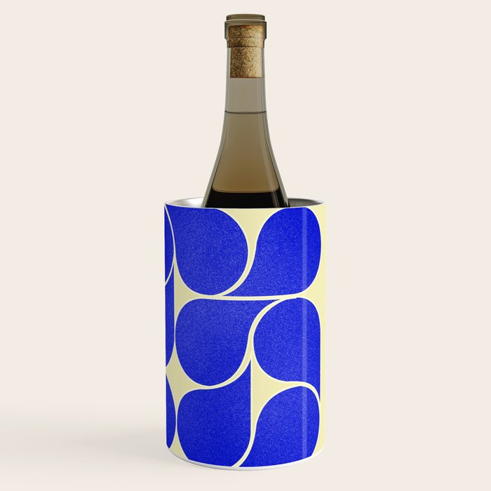 Blue mid-century shapes no8 Wine Chiller Gallery Image 3
