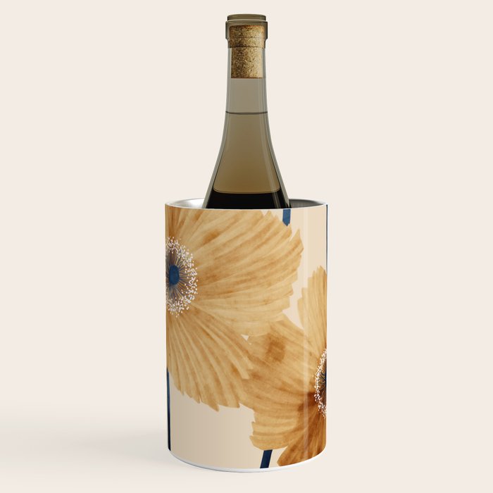 Poppies flowers watercolor Wine Chiller Gallery Image 1